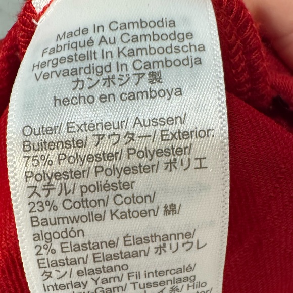 J.Crew Red quilted Mockneck Pullover Sweatshirt Size Medium - Picture 5 of 5